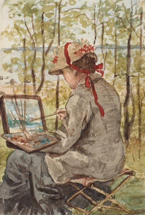 Painter Hanna Hirsch Pauli Swedish1864 1940 Watercolor 155 X 105