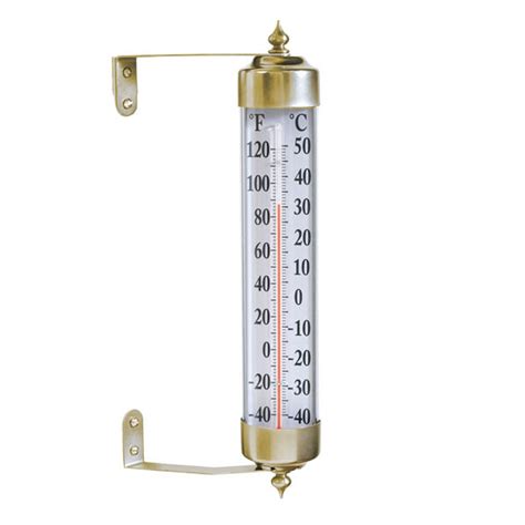 Original Vermont Outdoor Thermometer Brass The Old Farmers Store