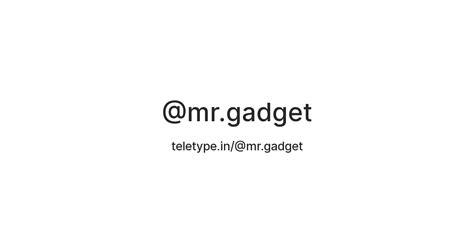 Mrgadget — Teletype