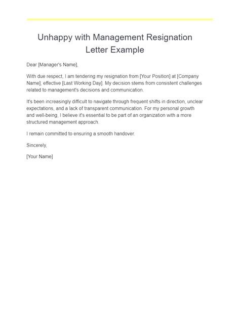 26 Unhappy Resignation Letter Examples How To Write Tips Examples