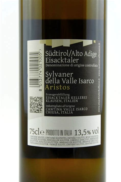 Sylvaner Aristos Vol Cantina Produttori Valle Isarco