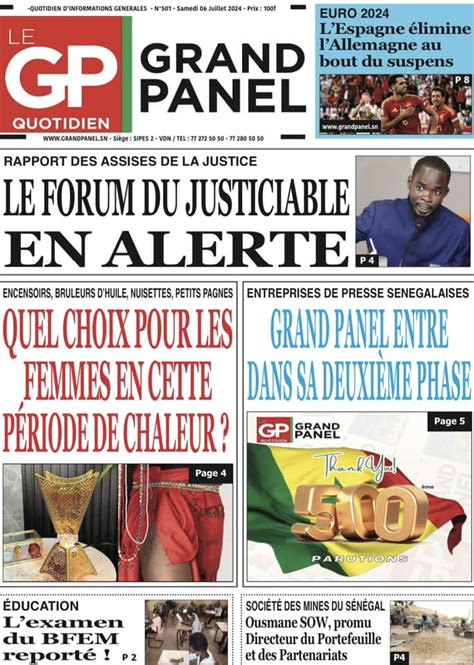 D Couvrez Les Unes Des Journaux S N Galais Du Samedi Juillet