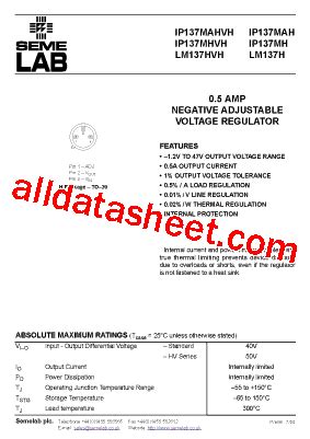 Ip Mah Datasheet Pdf Seme Lab