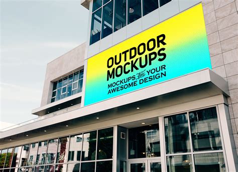 Free Outdoor Advertising Building Branding Billboard Mockup PSD Good