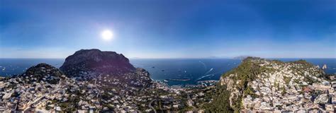 aerial panorama  central capri italy  panorama cities
