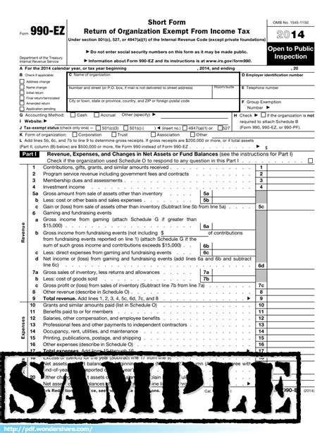 Irs 990 Ez Free Download Create Edit Fill And Print Pdf