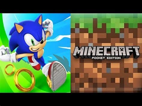 Sonic Dash Vs Minecraft Pocket Edition YouTube