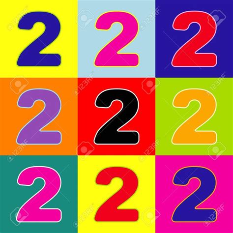 The Numbers Are Colored In Different Colors Stock Photo Shuttered