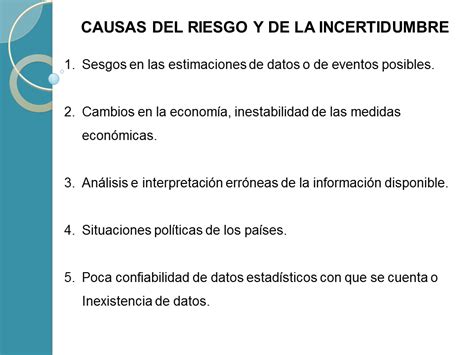 Evaluación de proyectos bajo riesgo e incertidumbre Powerpoint