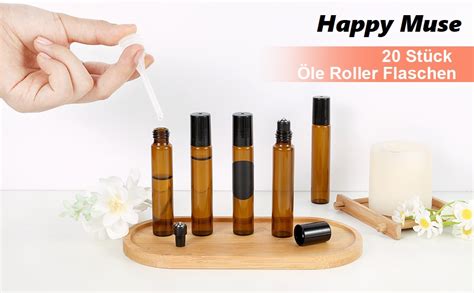 Happy Muse St Ck Therische Le Roller Glasflaschen Roll On Flasche