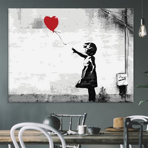 Banksy Balloon Girl Love Heart Canvas Print or Poster | Canvas Art Rocks