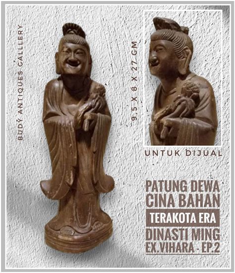 Patung Dewa Cina Terakota Dinasti Ming Ex Vihara Ep Antik