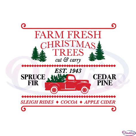 Farm Fresh Christmas Trees Svg For Cricut Sublimation Files