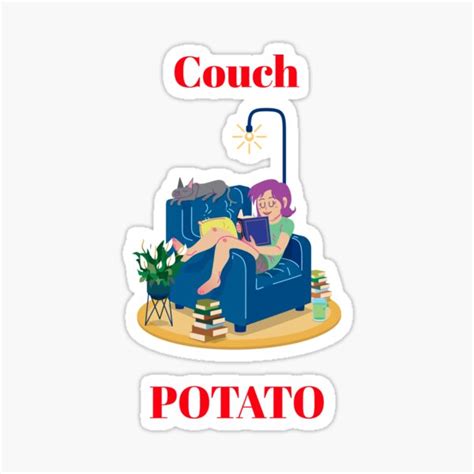 Couch Potato Sticker For Sale By Lindsyshop Redbubble