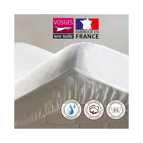 Alèse protège matelas 120 x 190 cm imperméable 100 coton France