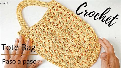 Cómo tejer bolso a crochet o ganchillo con punto fantasía muy fácil