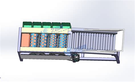 土豆筛选机滚筒式分级机机械设计solidworks16版三维模型cad图纸c23569 艺图网