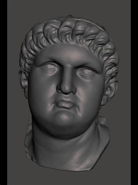 Bust Of Emperor Nero With Corona Radiata Radiant Crown Hephaisteion