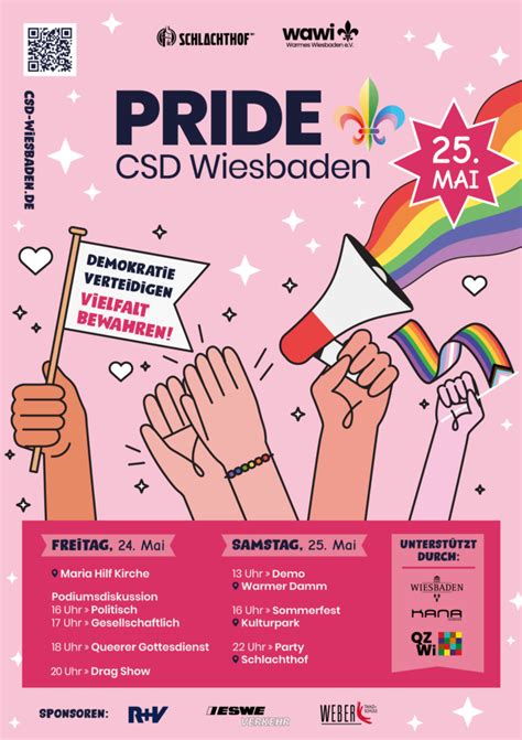 Pride CSD Wiesbaden 2024 Demokratie Verteidigen Vielfalt Bewahren