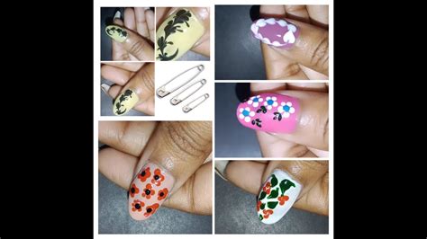 Easynailart At Home Simple Naildesign Using Safety Pinand