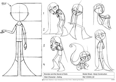 Cartoon Saloon Aisling The Secret Of Kells Character Design Sketches