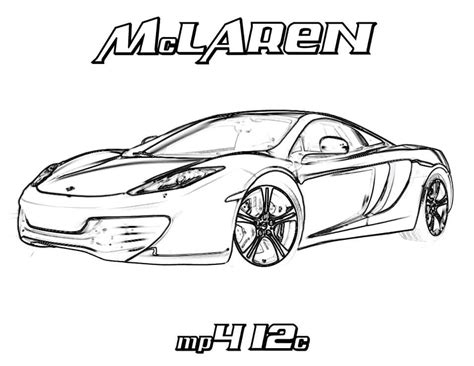 McLaren Printable Coloring Pages