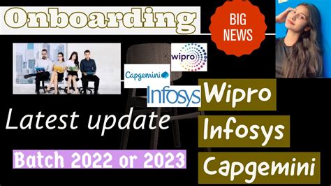 Latest News Onboarding Updates Wipro Infosys And Capgemini Batch