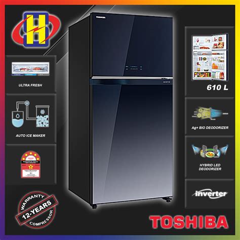 Delivery By Seller Only Klang Valley Toshiba Refrigerator Fridge 610l