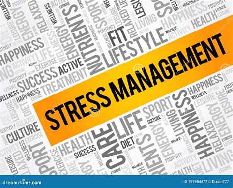 Stress Management Word Cloud Collage Stock Illustration Illustration