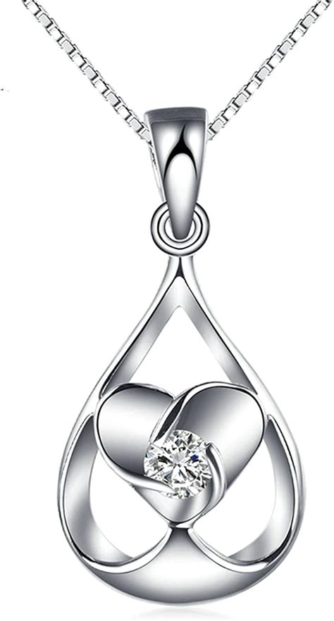 Daesar Platin Kette Damen Tropfen Herz Diamant Ct Anh Nger