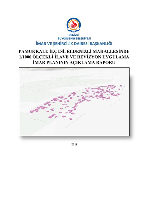 Pamukkale Ilçesi Eldenizli Mahallesinde 1 1000 Ölçekli Ilave Ve