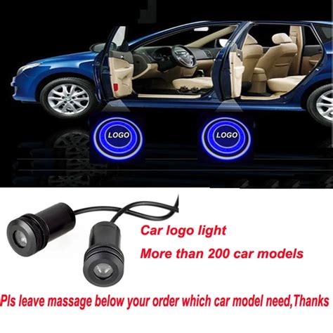 Pcs Door Projector Car Logo Led Light Shadow Ghost Lamp Welcome Laser