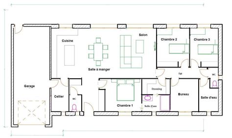 Plan Maison Plain Pied Chambres M Bricolage Maison Et D Coration