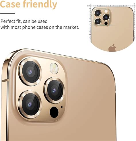 Vidrio Protector Lente De Camara Para Iphone 13 Pro 13 Pro Max Gold