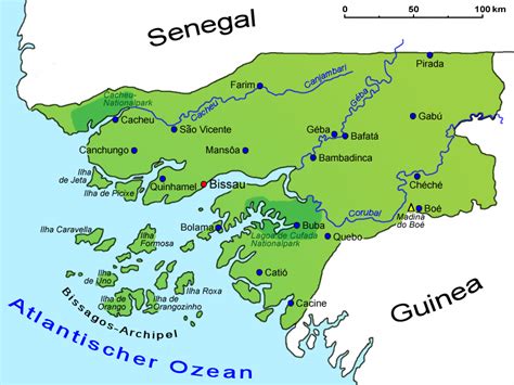 Guinea Bissau Geografie Landkarte L Nder Guinea Bissau Goruma