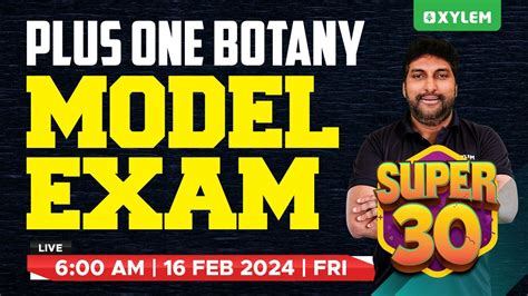 Plus One Botany Model Exam Super 30 Xylem Plus One YouTube