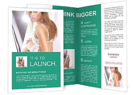 Stunning Fashion Photo Of White Lingerie Clad Redhead Woman Exuding Youthful Sexiness Brochure