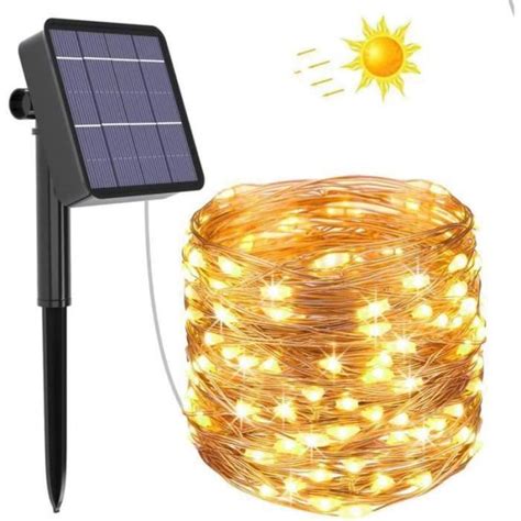 Guirlande Lumineuse Solaire 20M 200 LED Exterieur Étanche Lampe Solaire