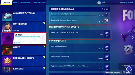 Encrypted Cipher Quest Solutions For Fortnite Gamer Tweak