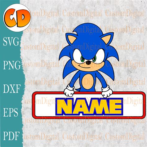 Sonic Svg Personalized Birthday Banner Svg Layered Cricut Inspire