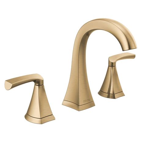 Delta Pierce 8 In Widespread Double Handle Bathroom Faucet In Champagne Bronze 35899lf Cz The