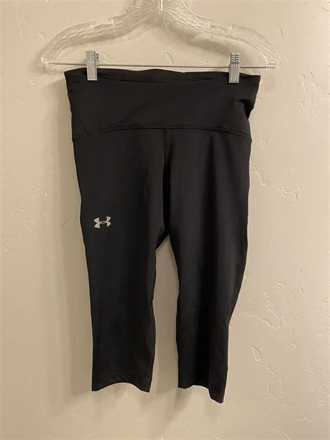 Under Armour Womens Black Ua Mileage Capri Compression Leggings Size Medium Ebay