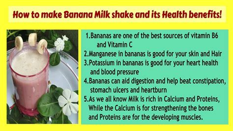 How To Make Banana Milk Shake And Its Health Benefits Banana