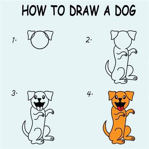 Passo A Passo Para Desenhar Um Tutorial De Desenho De Cachorro Uma Aula