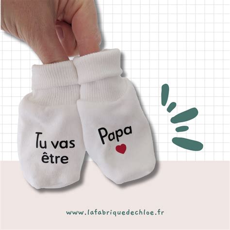 Chaussons Annonce grossesse 100 coton BIO La fabrique de Chloé