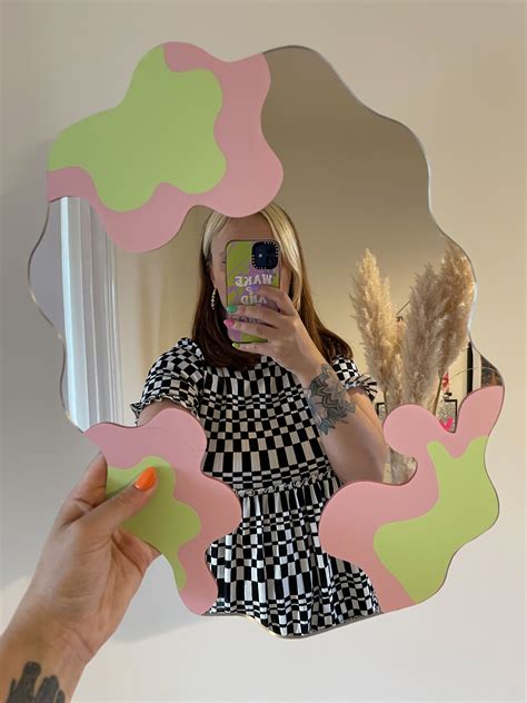 Wavy Blob Mirror By Printed Weird Wavy Mirror Mirror Painting