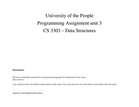 Cs Prog Assignment Unit University Of The People Programming