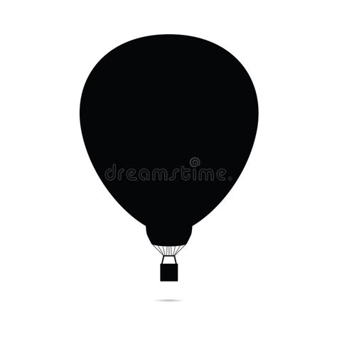 Hot Air Balloon Vector Silhouette Stock Vector Illustration Of Blimp Exploration