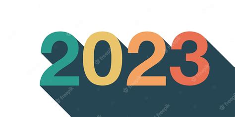 Premium Vector 2023 Happy New Year 2023 Colorful Numbers Design