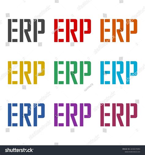 Erp Logo Icon Isolated On White Stock Illustration 2218175493